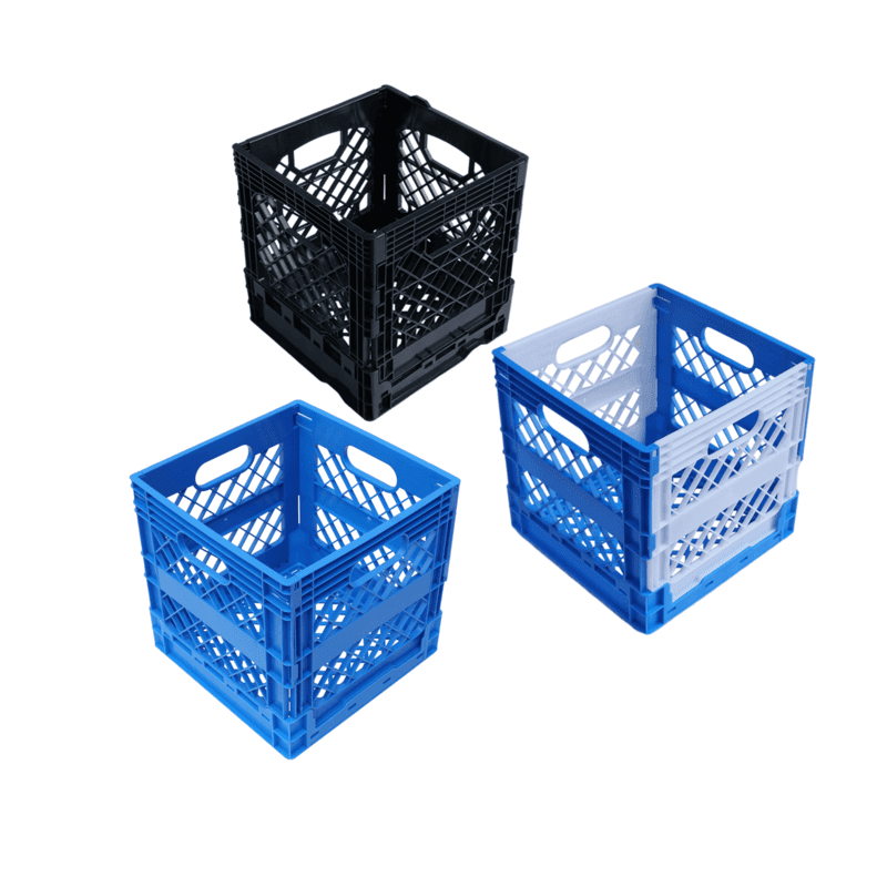 plastic collapsible milk crate